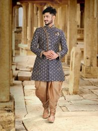 Regal Navy Blue Designer Sherwani