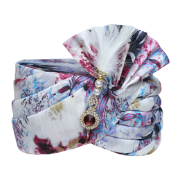 Multicolor Printed Wedding Turban Pagri