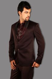 3 Piece Wine Wedding Tuxedo BL3041