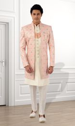 3 Piece Multicolor Jacket Style Sherwani