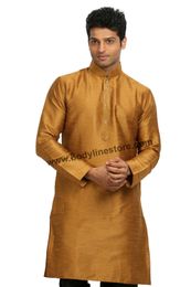 Gold Silk Kurta RK4117
