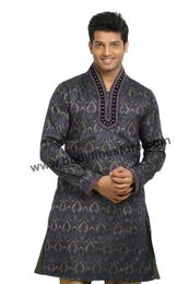 Gold Indigo Kurta Pajama RK4059
