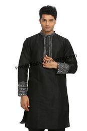Black Kurta Pajama RK4093