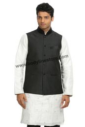 Black Nehru Jacket RK4124