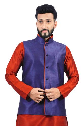 Navy Blue  Nehru Jacket   RK4130