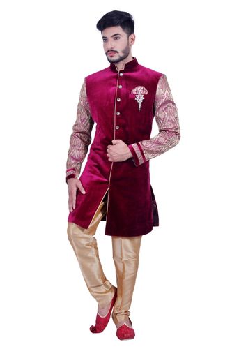 Burgundy Purple  Indowestern Sherwani  RK1090