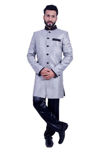 Silver  Indowestern Sherwani  RK1087
