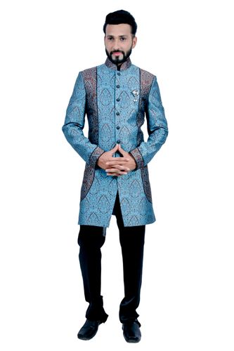 Dark Blue &  Coffee  Indowestern Sherwani  RK1085