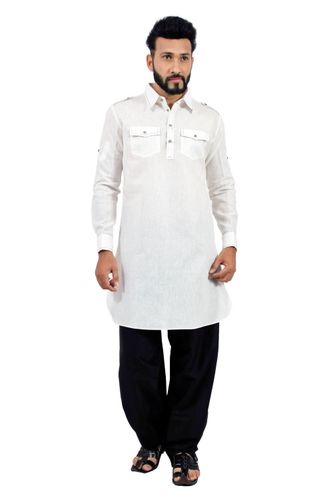 White  Pathani Suit  RK4143