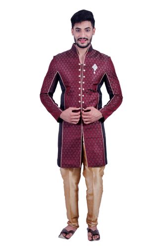 Wine  Indowestern Sherwani  RK1105