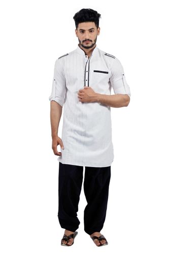 White  Pathani Suit  RK4138