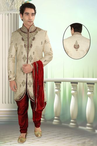 Beige Mesmerizing Indo Western Sherwani