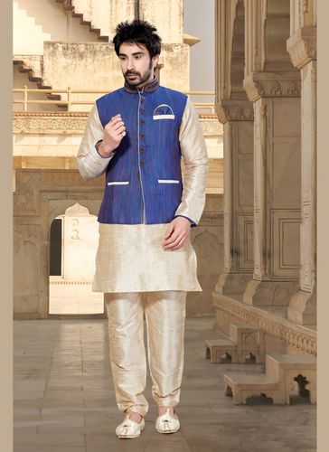 Ravishing Cream Color Indo Western Sherwani
