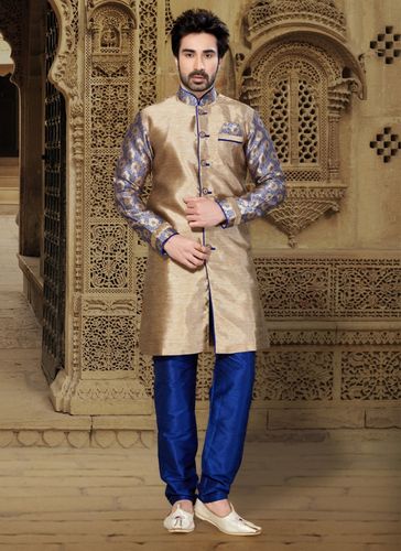 Extra Vagant Brown Color Indo Western Sherwani