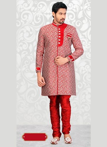 Amazing Red Color Indo Western Sherwani