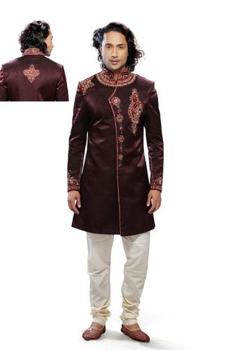 Brown Color Fabulous & Fancy Indo Western Sherwani