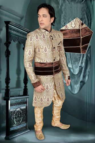 Silver Color Awaresome Look Indo Western Sherwani