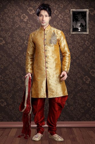 Astonishing Orange Color Indo Western Sherwani