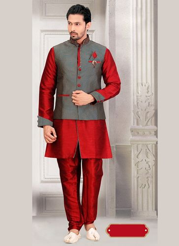 Maroon Color Charming Indo Western Sherwani