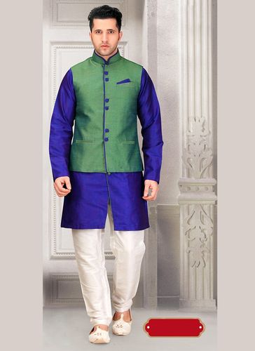 Royal Chic Blue Color Western Sherwani