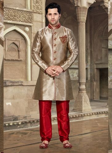Unique Brown Color Indo Western Sherwani