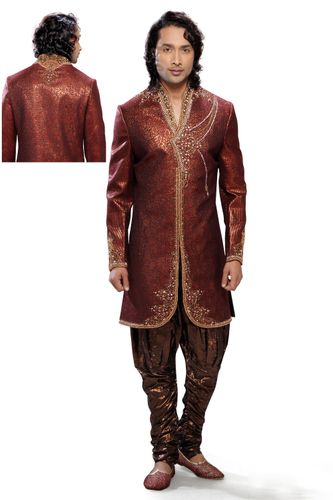 Awesome Maroon Color Indo Western Sherwani