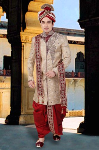 Classical And Ethnic Beige Indo Western Sherwani