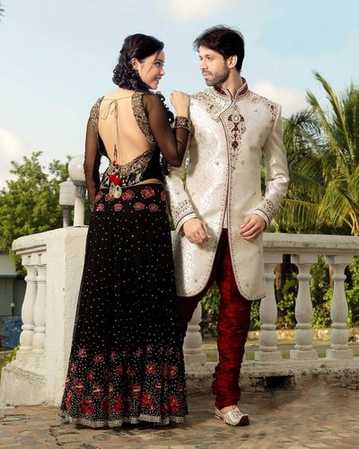 White Color Mesmeric Indo Western Sherwani