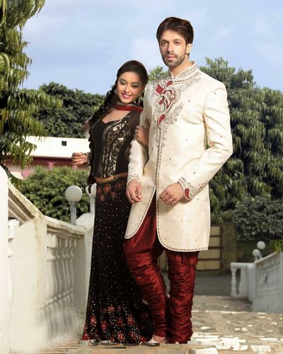 Trendsetting Cream Indo Western Sherwani