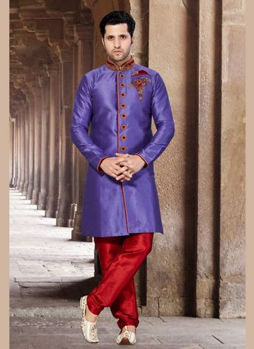 Purple Color Vogue Indo Western Sherwani