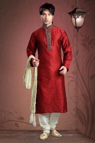 Silk Fabric Embroidery Kurta Payjama