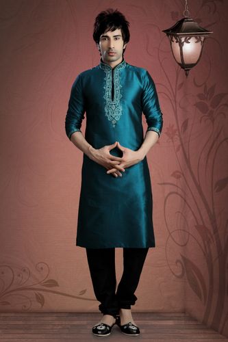 Blue Color Pattern Kurta Payjama