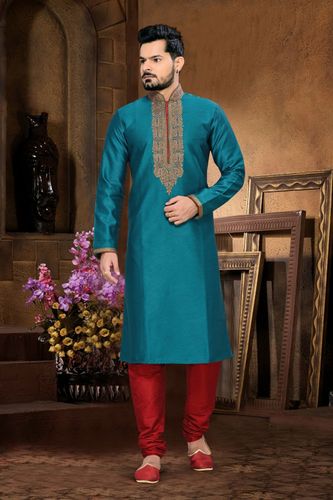 Blue Color Delightful Kurta Payjama
