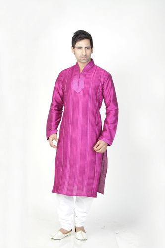 Violet Color Stich Pattern Kurta Payjama