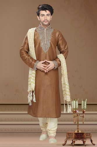 Brown Color Classical Kurta Payjama