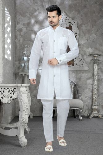 White Color resplendent Kurta Payjama