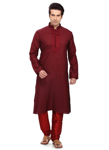 kalamkari Maroon Color Kurta Payjama