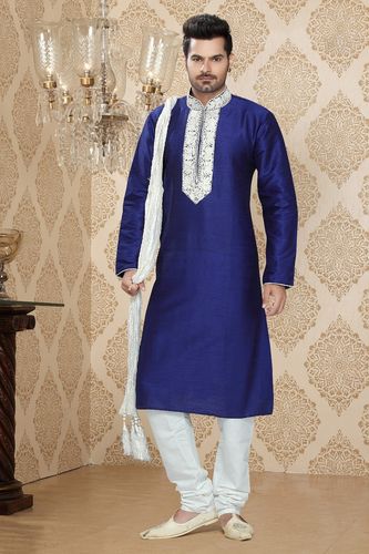 Vibrant Blue Color navratri Kurta Payjama