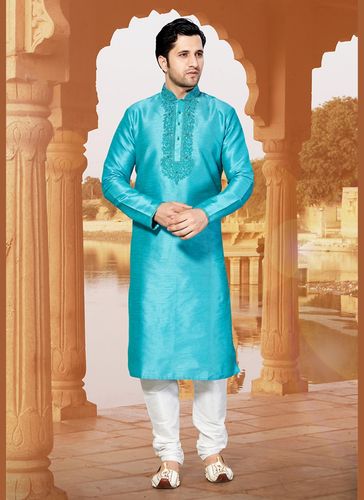 Stylish Blue Color Kurta Pajama