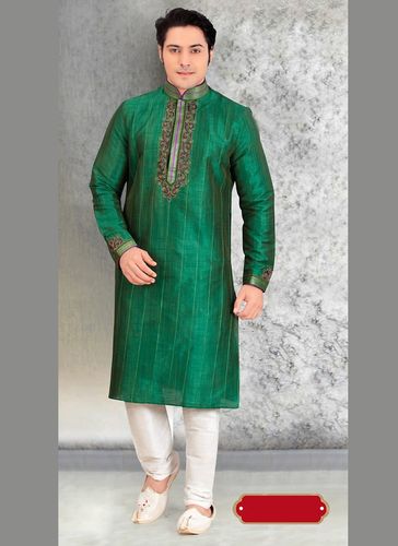 Impressive Green Wedding Kurta Payjama