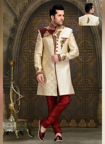Vogue Cream Color Western Sherwani