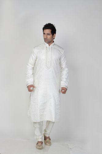 White  Color Ethnic  Kurta Payjama