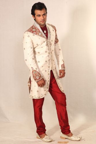 Modern Prince Styling Cream Sherwani BL2009