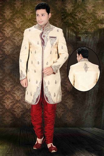 Mens Stupefying Brown Color Royal Sherwani