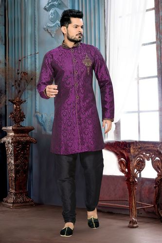 Delightful Wedding Violet Color Royal Sherwani