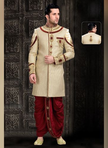 Voguish Lightbrown Ethnic Look Royal Sherwani For Wedding