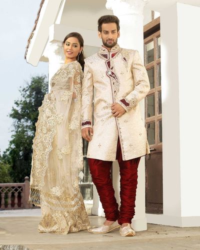 Enhance Your Lookbeige Color Royal Sherwani For Men