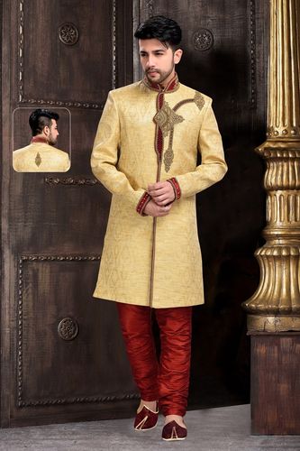 Cream Unique Designer Collection Royal Sherwani