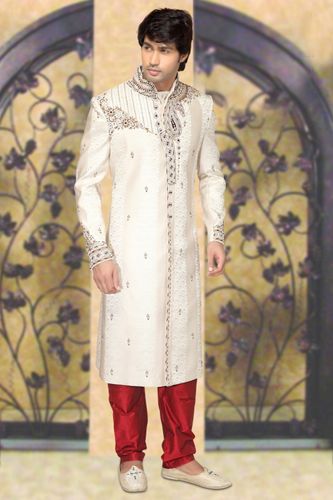 Smashing Your Look Cream Color Royal Sherwani