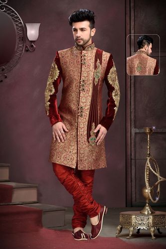 Unique Lookmaroon Festive Royal Sherwani